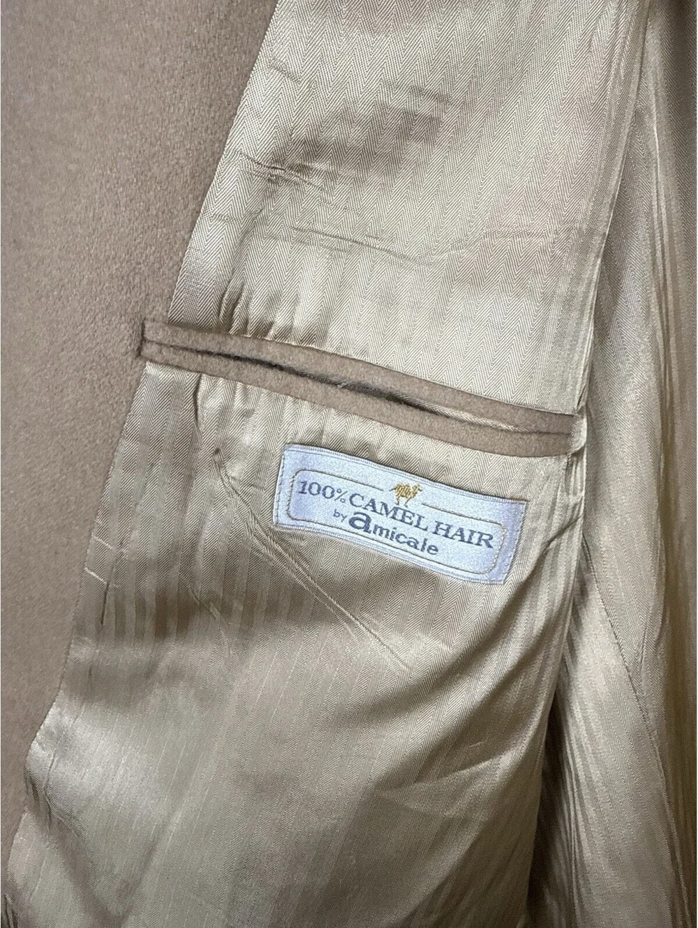 Vintage REPP Ltd 100% Camel Hair Blazer Sport Coat 54L Tan Made USA Classic